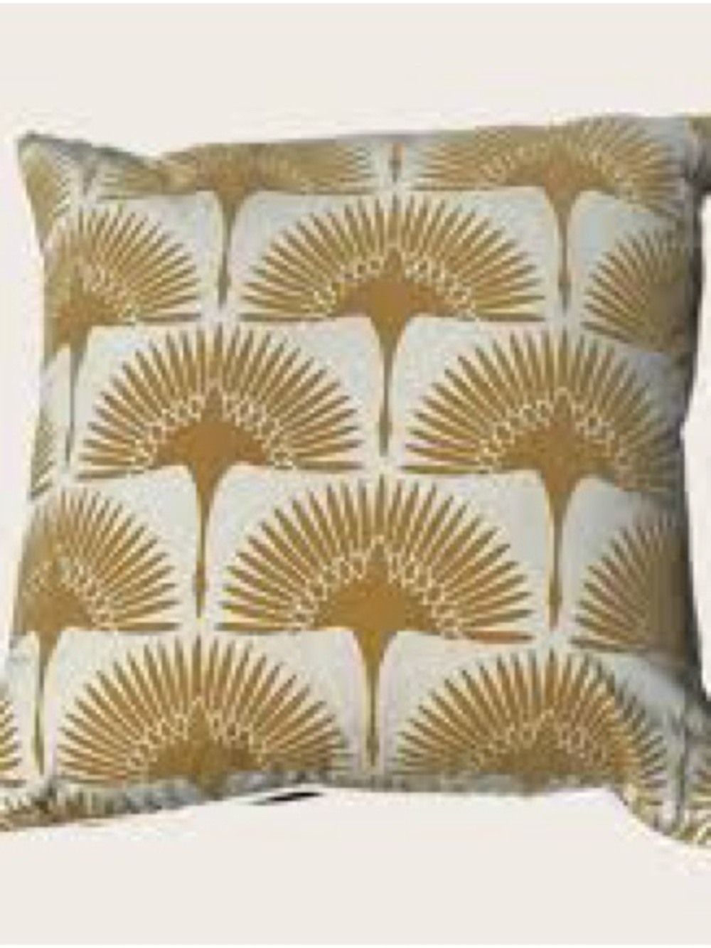 Bird Patterned Decorative Pillow Cover - Home Accents Tan Cream Like new 20x20